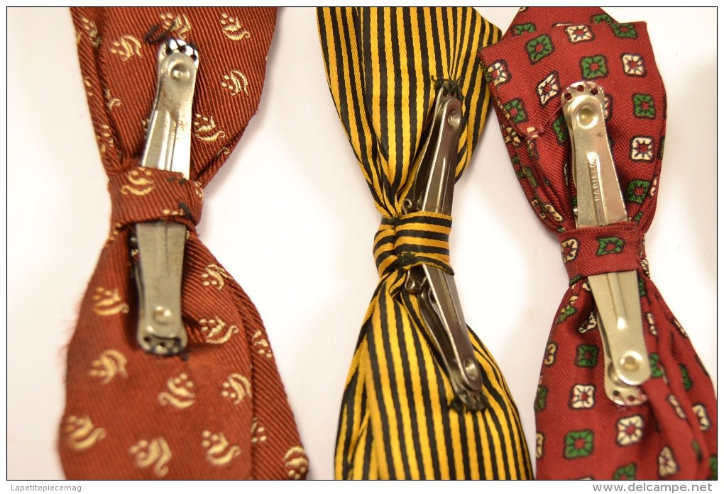 Lot de noeuds papillon noeud anciens, retro, rouge vert jaune bleu noir, stylé original clips. Vintage bow tie