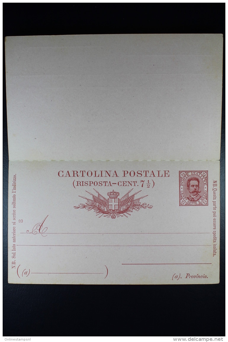 Italie Cartolina Postale Risposta Mi Nr P 19 Unused  1890 - Ganzsachen