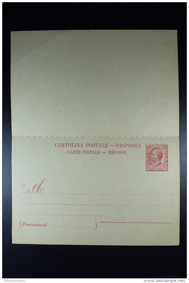 Italie Cartolina Postale Risposta Mi Nr P 38 Unused  1907 - Interi Postali