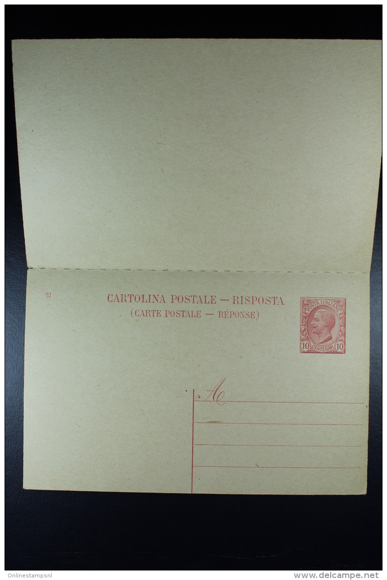 Italie Cartolina Postale Risposta Mi Nr P 43 Unused  1910 - Interi Postali