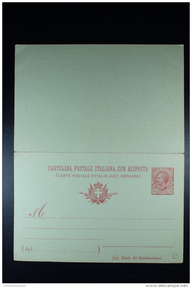 Italie Cartolina Postale Risposta Mi Nr P 39 Unused  1907 - Interi Postali