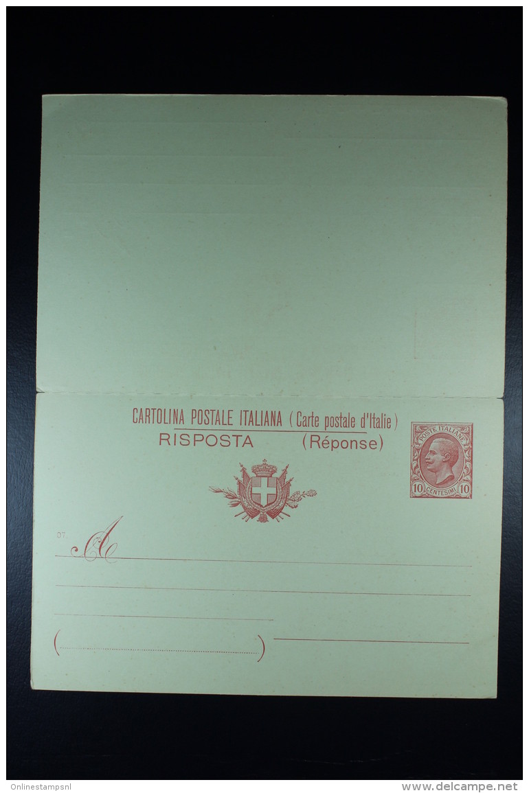 Italie Cartolina Postale Risposta Mi Nr P 39 Unused  1907 - Interi Postali