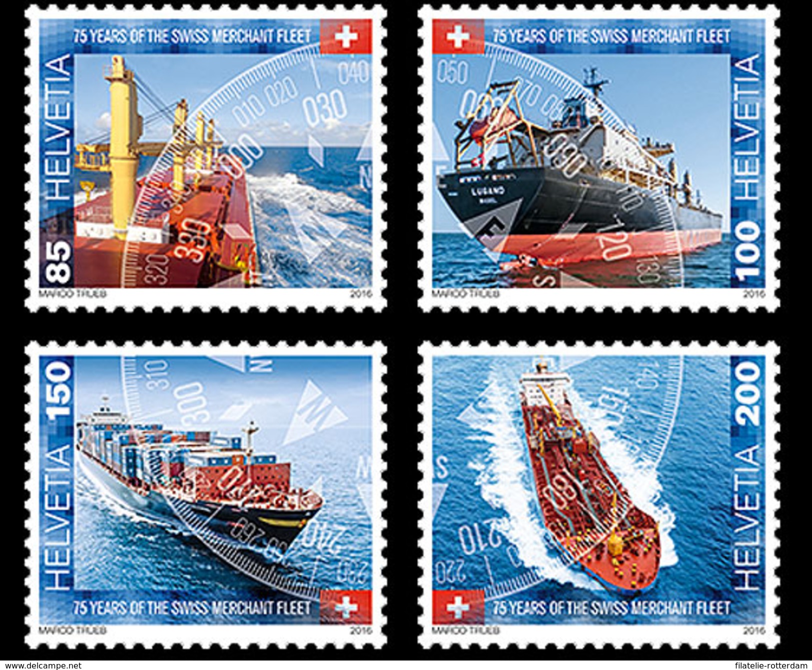 Zwitserland / Suisse - Postfris / MNH - Complete Set 75 Jaar Zwitserse Koopvaardij 2016 NEW!! - Ungebraucht