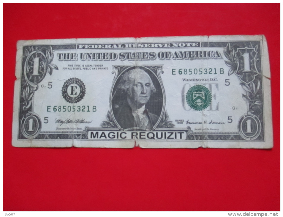 X1- 1 Dollar 1999. U.S.A. United States Of America- One Dollars, Fantasy Banknote, Circulated Banknote - Otros & Sin Clasificación