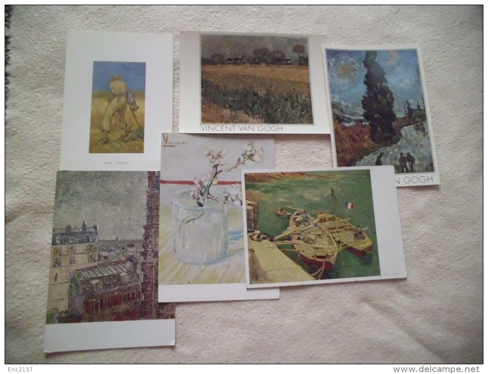 LOT DE 6 CARTES  ...ART..TABLEAUX...OEUVRES DE VINCENT VAN GOGH - 5 - 99 Cartes