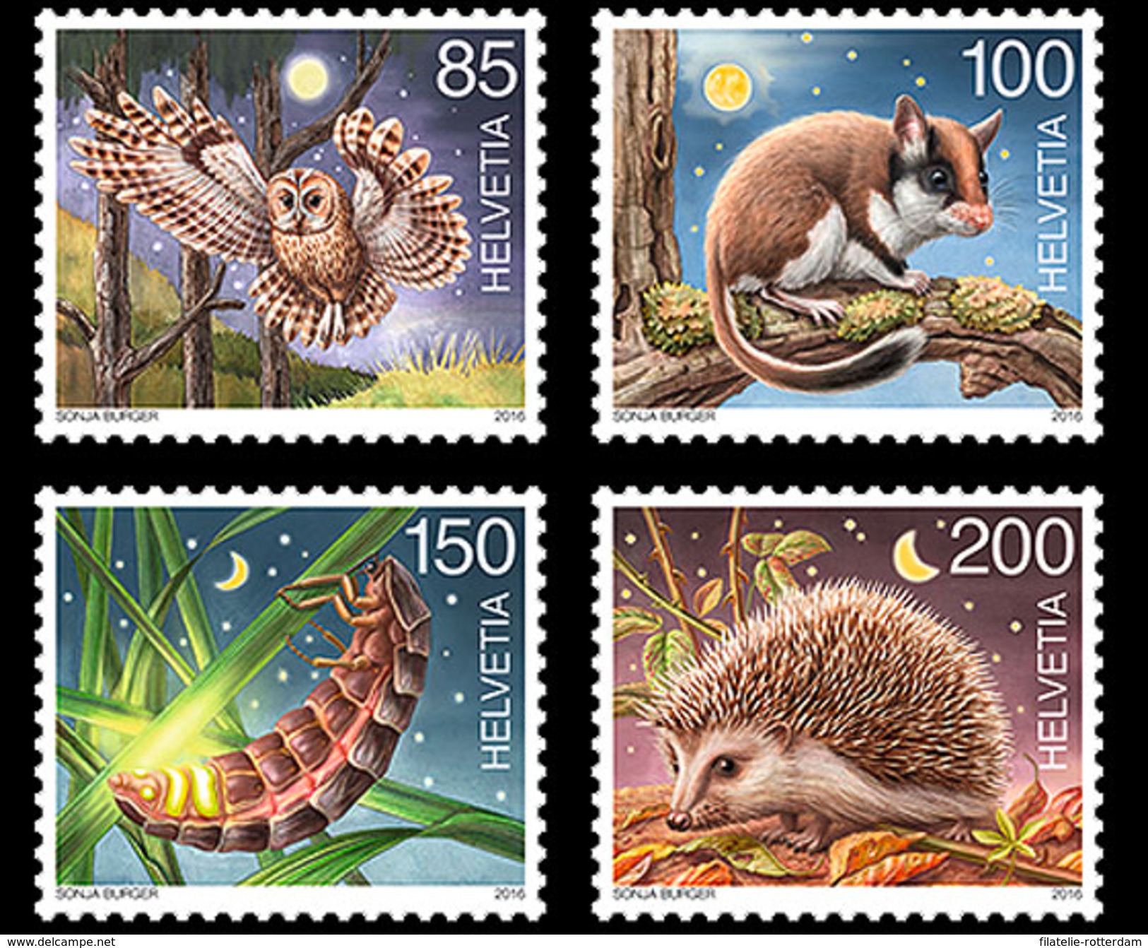 Zwitserland / Suisse - Postfris / MNH - Complete Set Nachtdieren 2016 NEW!! - Unused Stamps