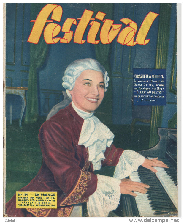 Revue Festival No 191 Grazilla Sciutti Louis Jourdan Le Cinéma Mexicain  1er Trimestre 1953 - Autres & Non Classés