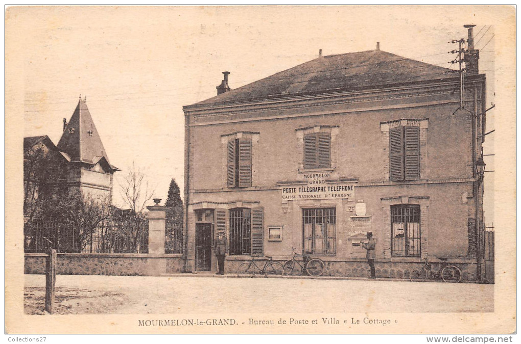 51-MOURMELON-LE-GRAND BUREAU DE POSTE ET VILLA" LE COTTAGE" - Mourmelon Le Grand