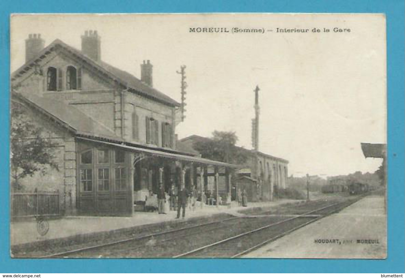 CPA - Chemin De Fer Gare MOREUIL 80 - Moreuil
