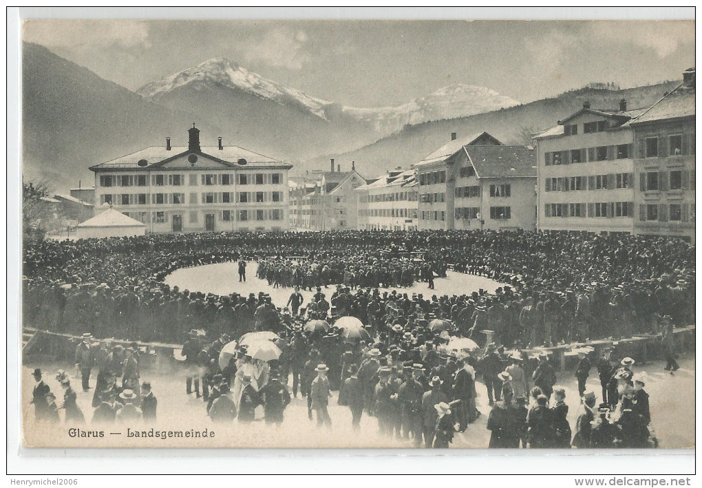 Suisse - Glaris - Glarus Landsgemeinde 1908 Ed Kunzli Tobler Zurich - Sonstige & Ohne Zuordnung