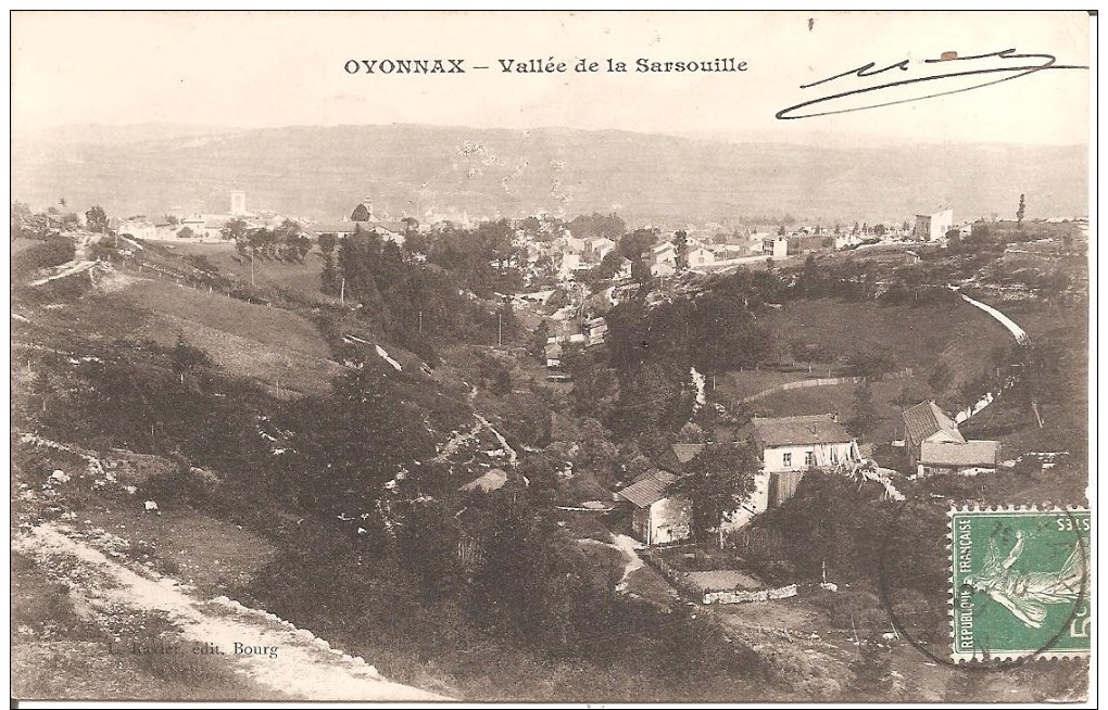 OYONNAX (01) Vallée De La Sarsouille En 1907  (Carte Pas Courante) - Oyonnax