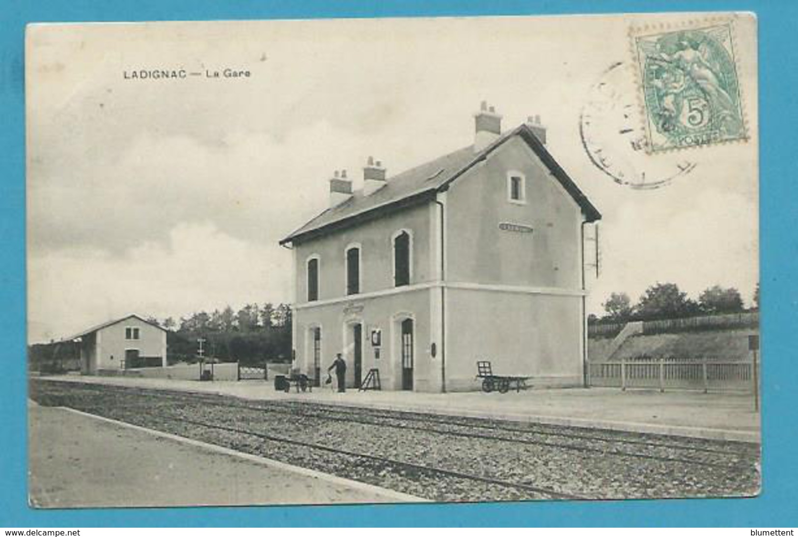 CPA - Chemin De Fer La Gare LADIGNAC 87 - Sonstige & Ohne Zuordnung