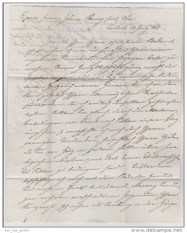 Heimat Slovenien LAIBACH 1825-07-14 Vorphila Brief Nach Eperies - Slovénie
