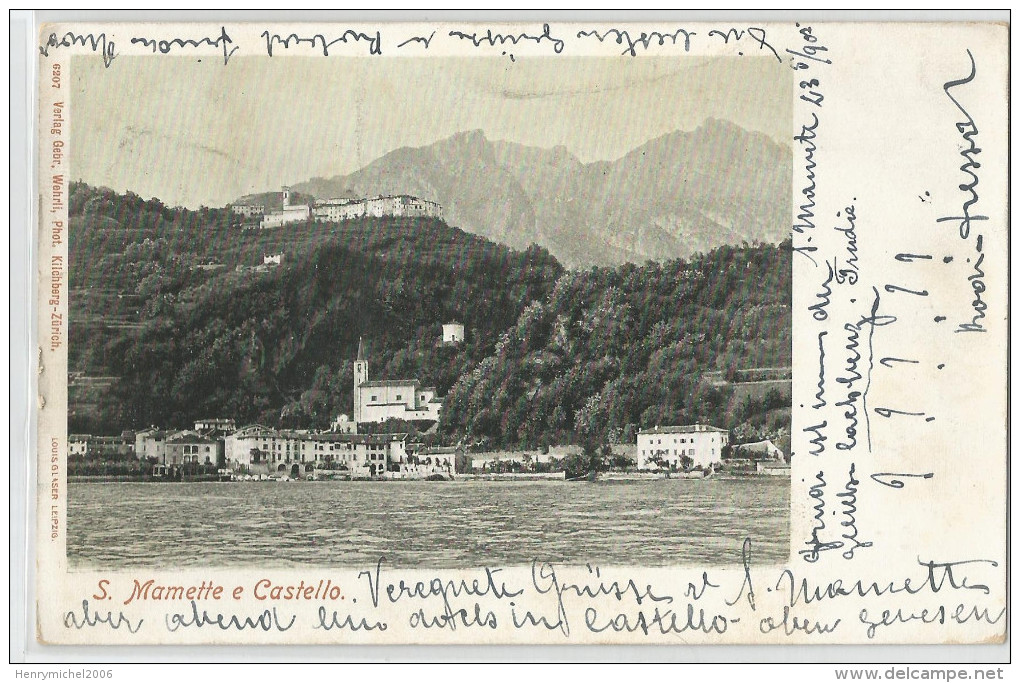 Suisse - Ti Tessin Ticino - S. Mamette E Castello 1905 - Autres & Non Classés