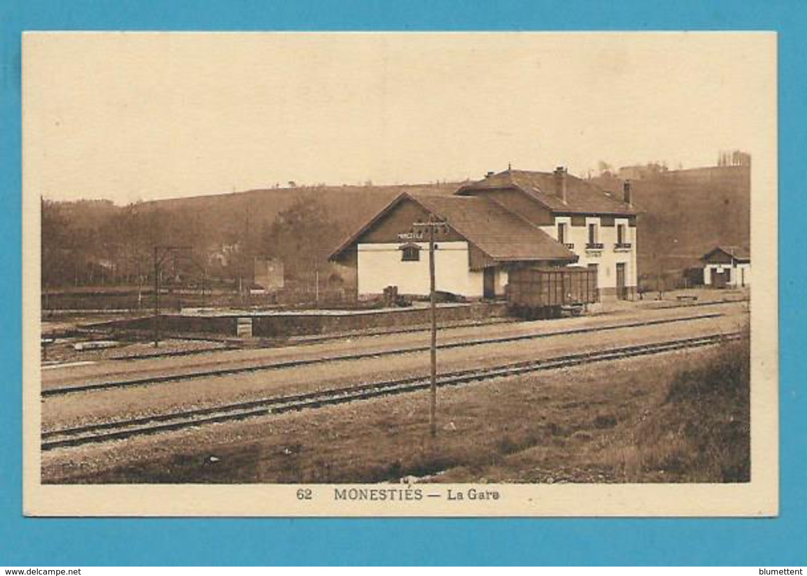 CPSM - Chemin De Fer Gare MONESTIES 81 - Monesties