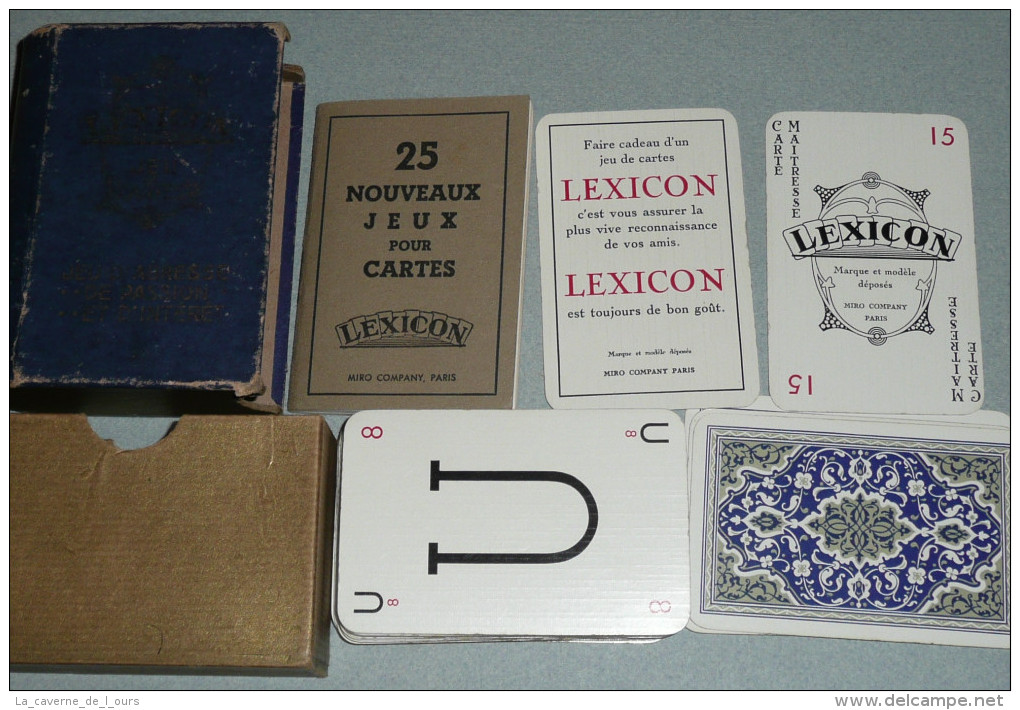 Rare Ancien Jeu De Cartes LEXICON En Boite Avec Règles De Jeux Miro Company 1937 - Autres & Non Classés