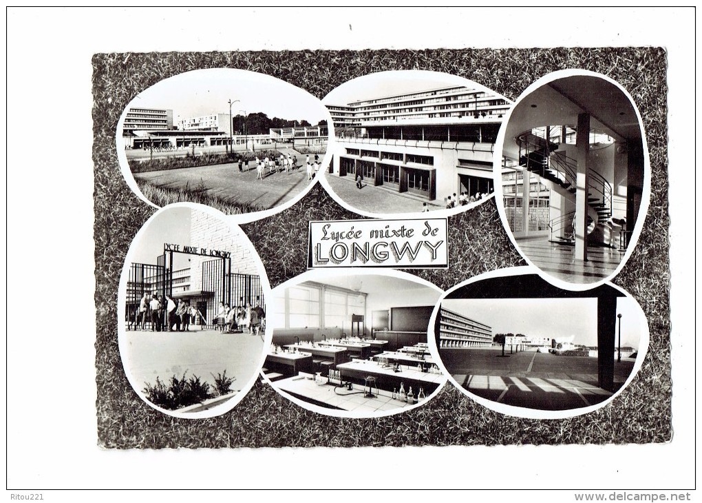 54 - LONGWY - Lycée Mixte - Vue Générale élèves Salle De Classe Chimie Cour Récréation Sport - Longwy