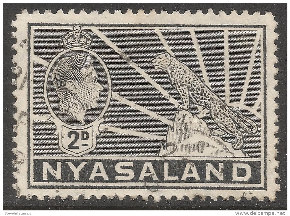 Nyasaland. 1938-44 KGVI. 2d Grey Used. SG 133 - Nyassaland (1907-1953)