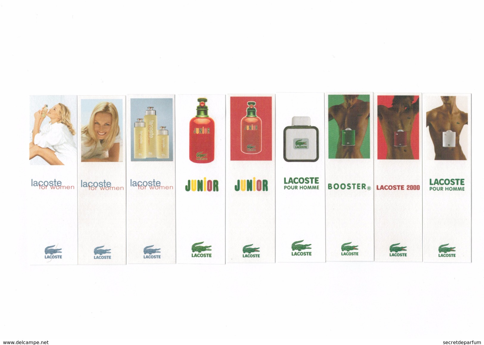 Cartes Parfumées Carte LOT DE 9 CARTES  LACOSTE - Modernas (desde 1961)