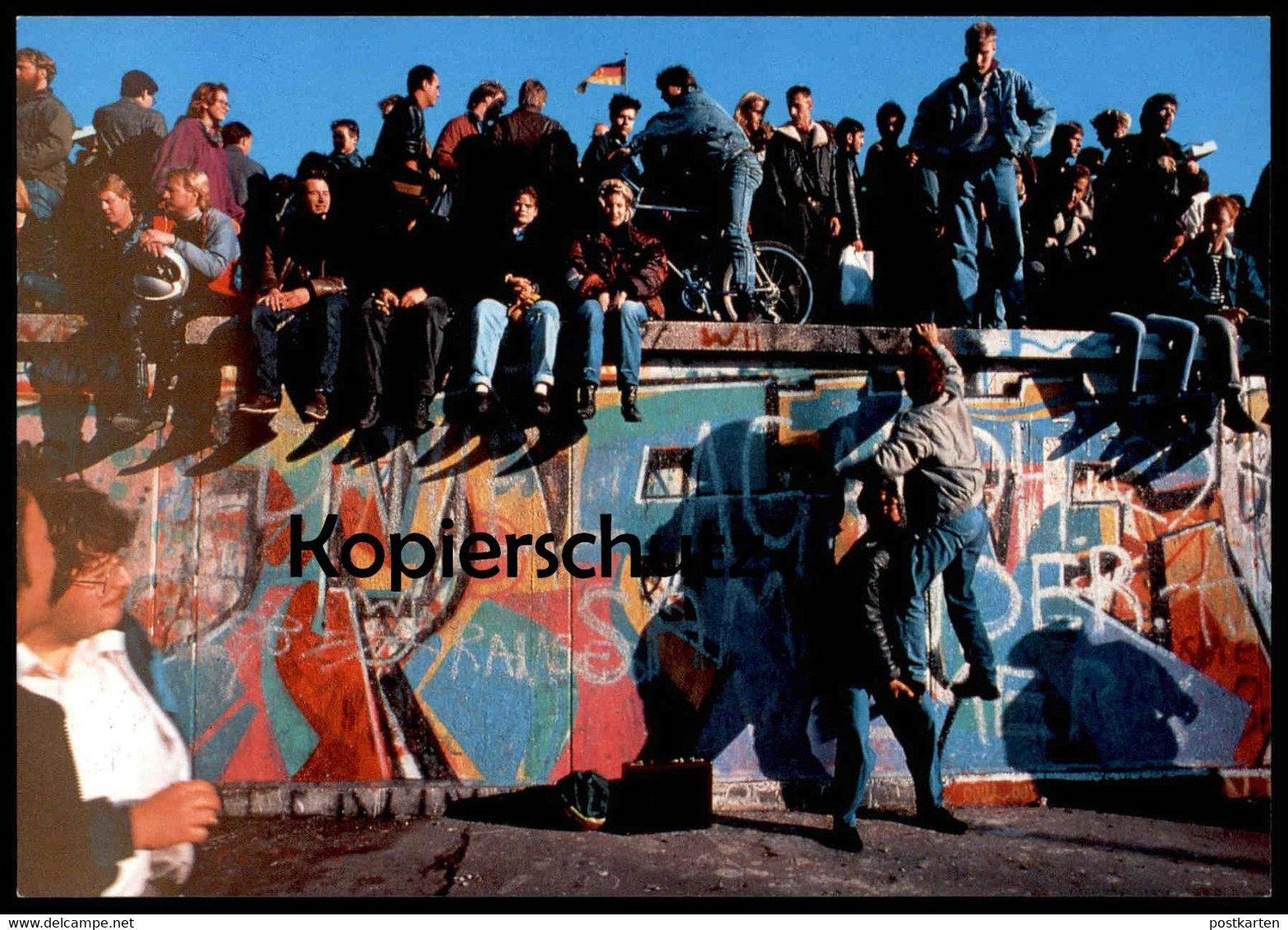 ÄLTERE POSTKARTE BERLIN NOVEMBER 1989 BRANDENBURGER TOR DIE MAUER FÄLLT BERLINER MAUER THE WALL LE MUR Art Cpa AK - Mur De Berlin