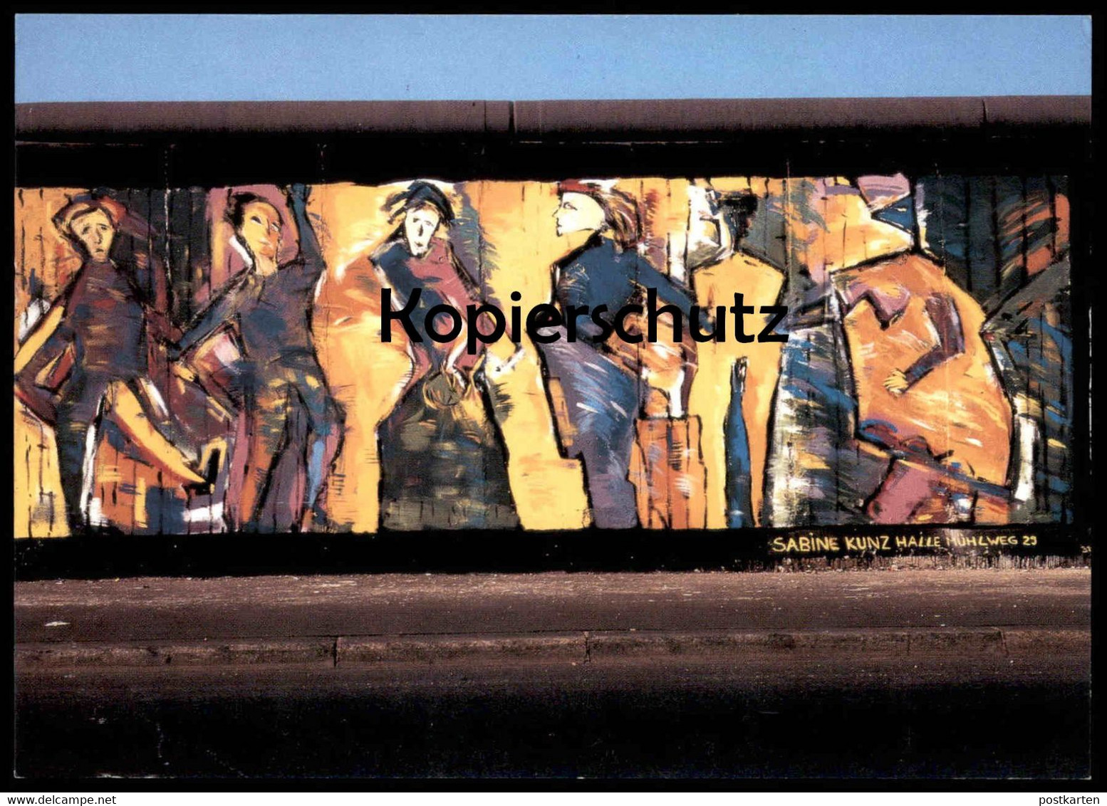 ÄLTERE POSTKARTE BERLINER MAUER THE WALL LE MUR BERLIN ART SABINE KUNZ Ansichtskarte AK Cpa Postcard - Berlin Wall