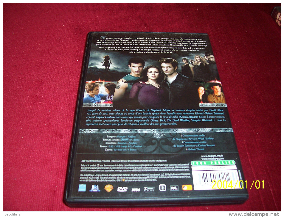 LOT DE 5 DVD °°°°°°  LA SERIE TWILIGHT  DE 1 A 5 - Colecciones & Series