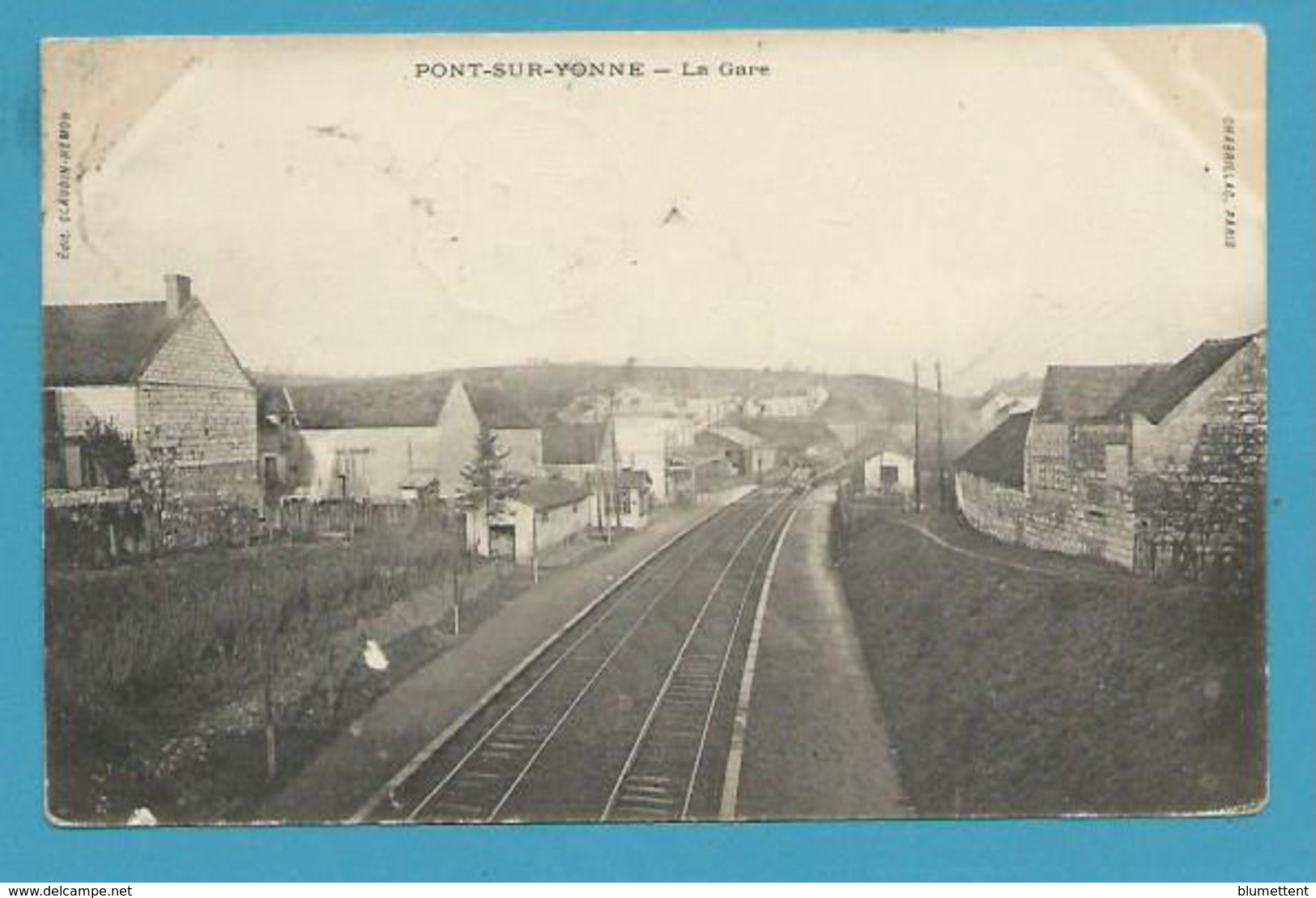 CPA Chemin De Fer La Gare PONT-SUR-YONNE 89 - Pont Sur Yonne