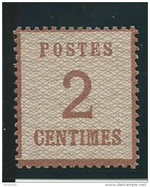 FRANCE: *, ALS-LOR: N°2b, Faiblesse De Gomme, B Centré, TB - Unused Stamps