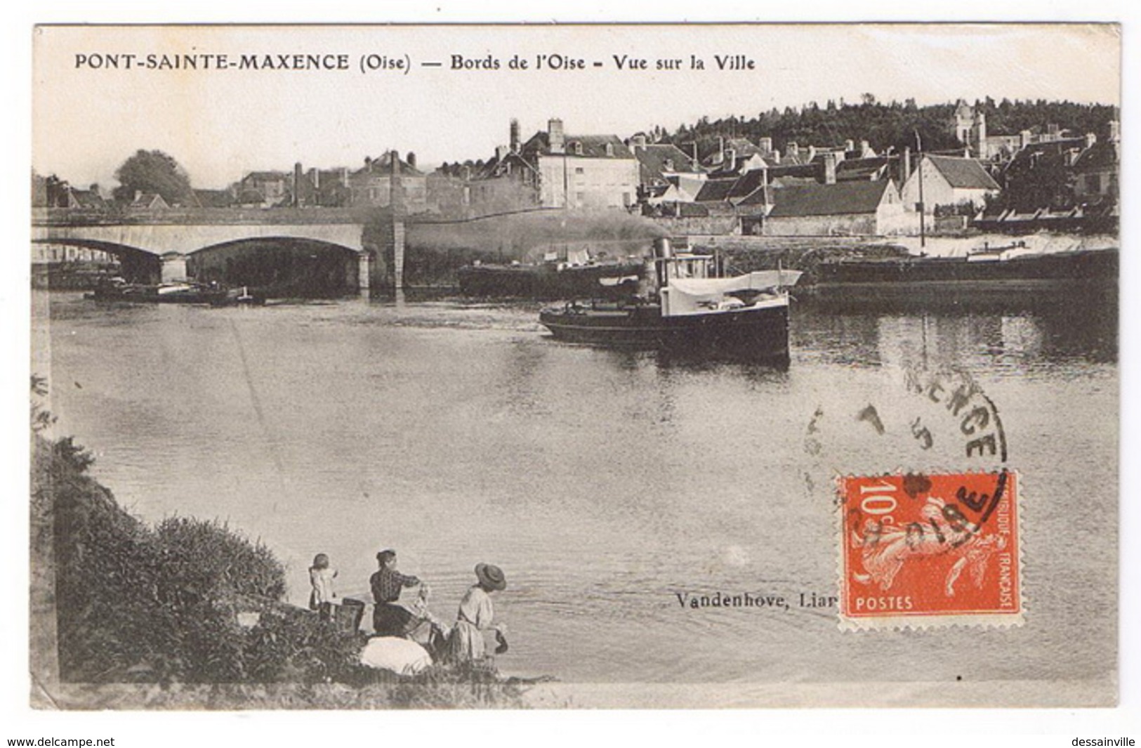 PONT SAINTE MAXENCE Bords De L'oise  Vue Sur La Ville - Pont Sainte Maxence