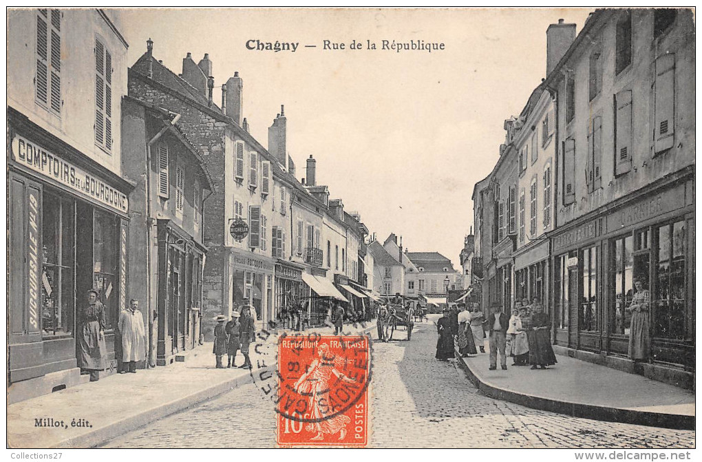 71-CHAGNY- RUE DE LA REPUBLIQUE - Chagny