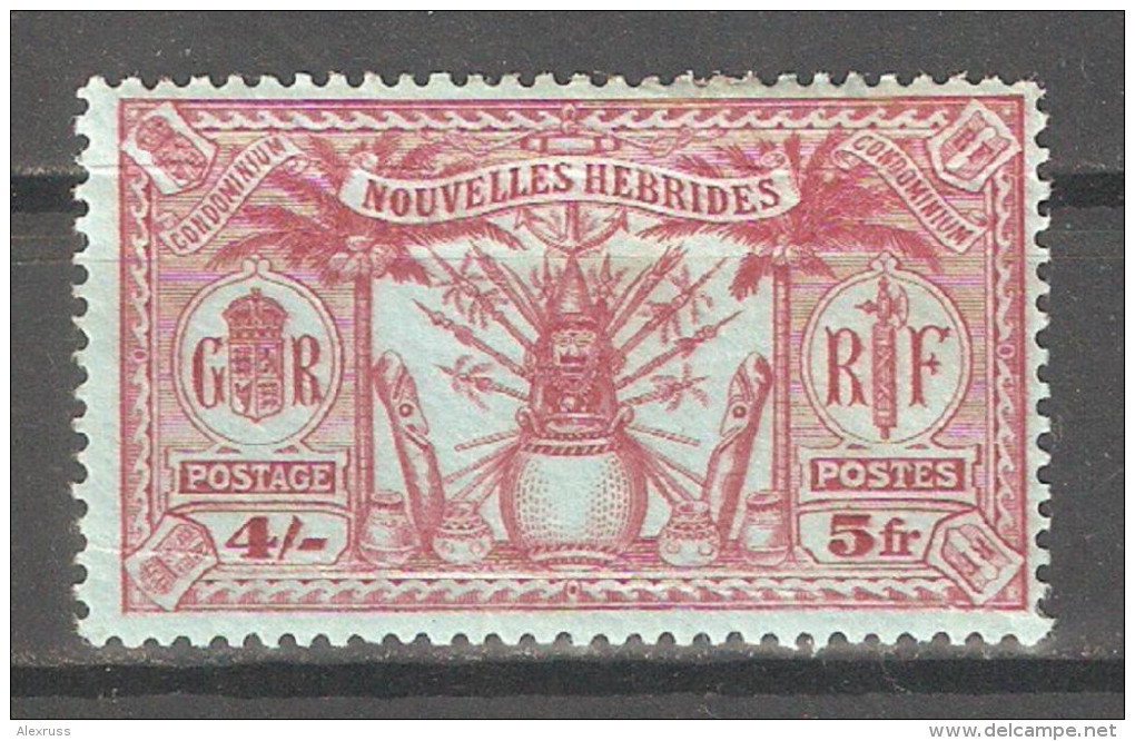 French New Hebrides 1925,5fr (4sh),Sc 54,Mint Hinged*OG (P-5) - Nuevos