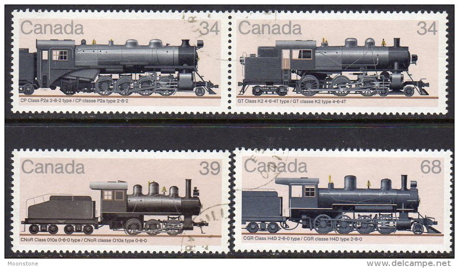 Canada 1985 Railway Locomotives III Set Of 4, Used (SG1185-8) - Usati