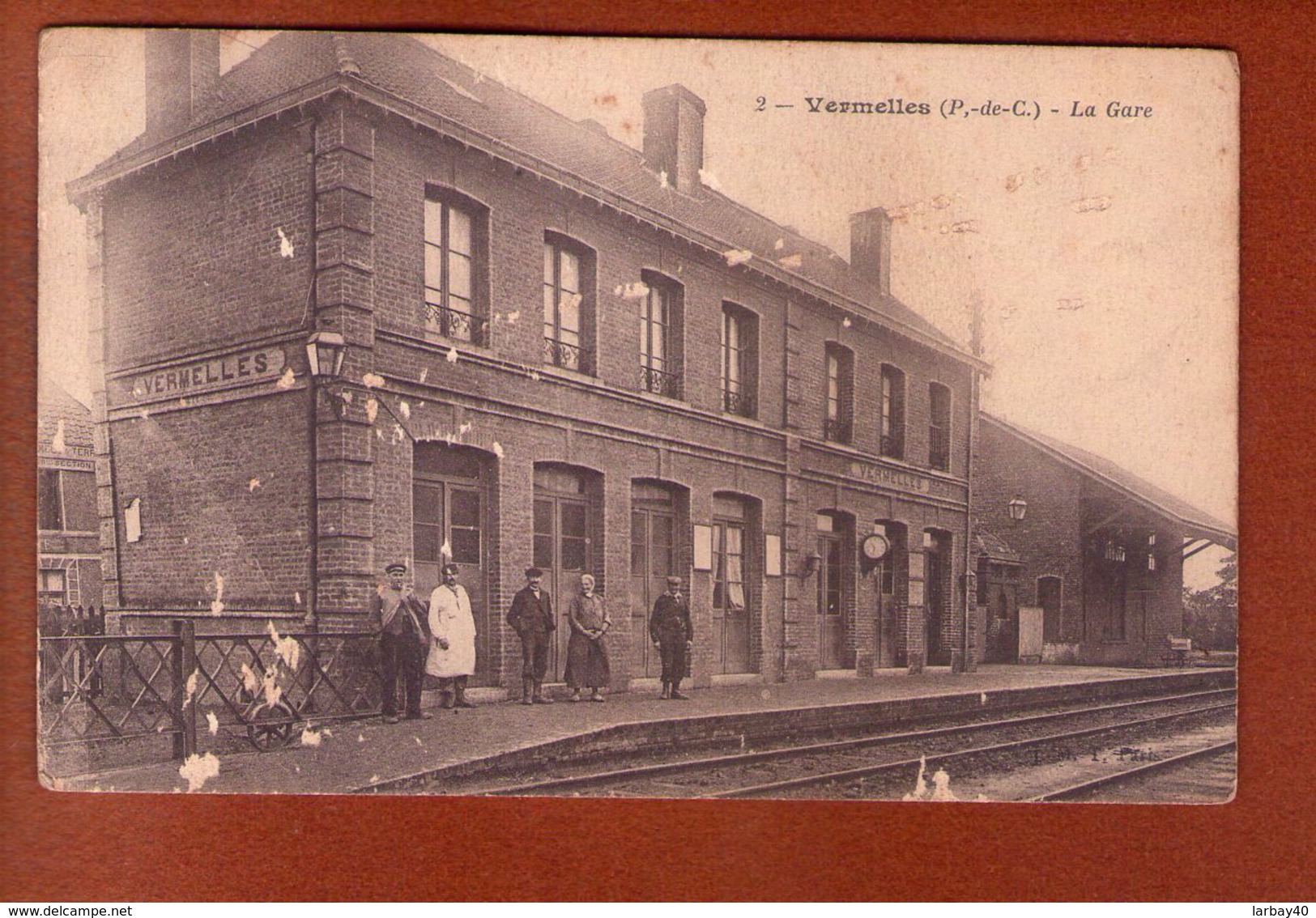 1 Cpa Vermelles La Gare - Autres & Non Classés