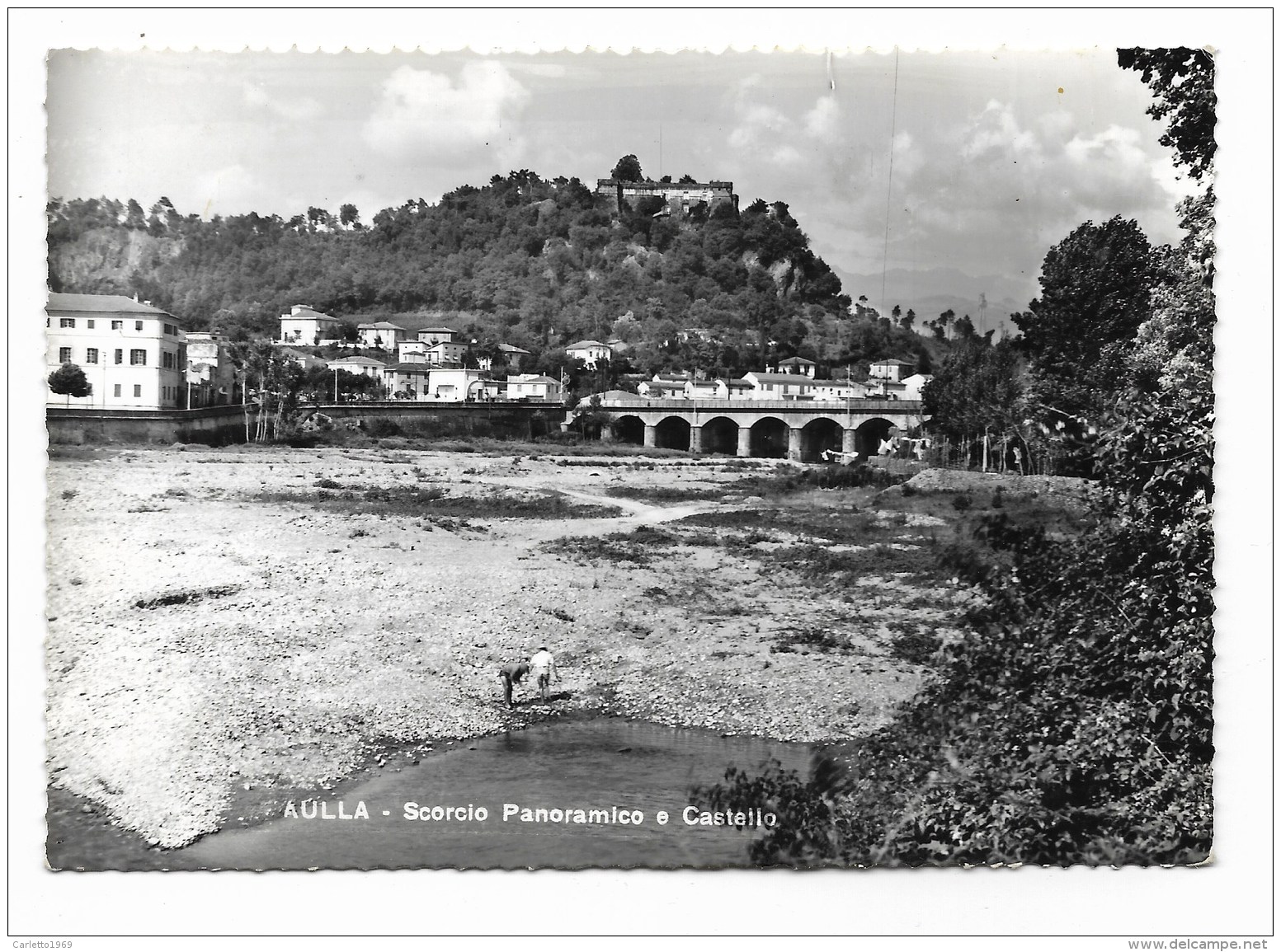 AULLA SCORCIO PANORAMICO E CASTELLO    VIAGGIATA FG - Massa