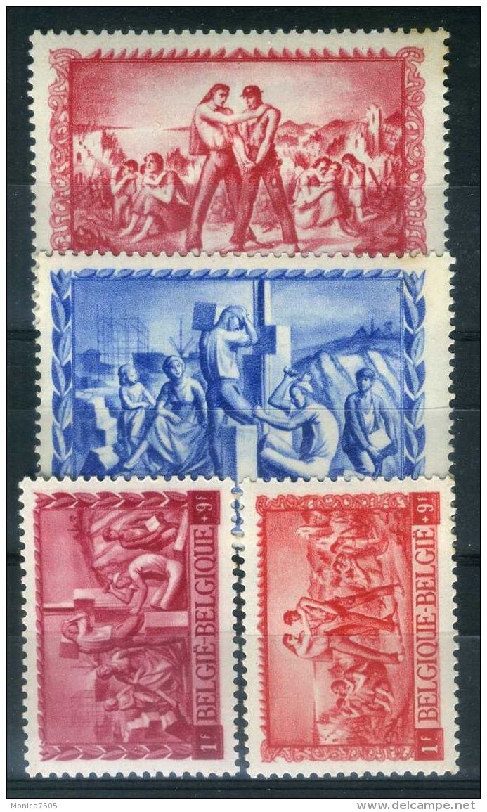 BELGIQUE ( POSTE ) : Y&amp;T N° 697/700  TIMBRES  NEUFS  SANS  TRACE  DE  CHARNIERE , A  VOIR . - Unused Stamps