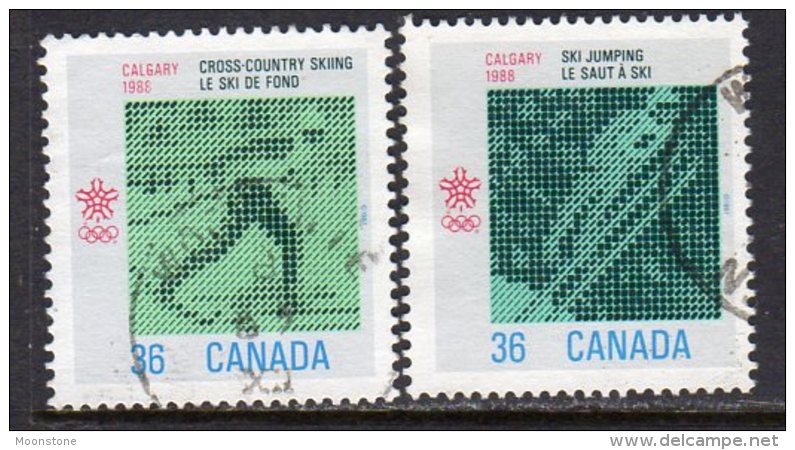 Canada 1987 Winter Olympic Games IV Set Of 2, Used (SG1258-9) - Used Stamps