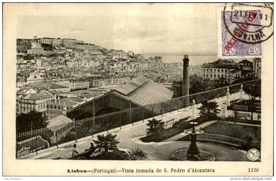 PORTUGAL - Timbre Surchargé Sur Carte Postale De Lisbonne En 1911 - A Voir- L  3151 - Lettres & Documents