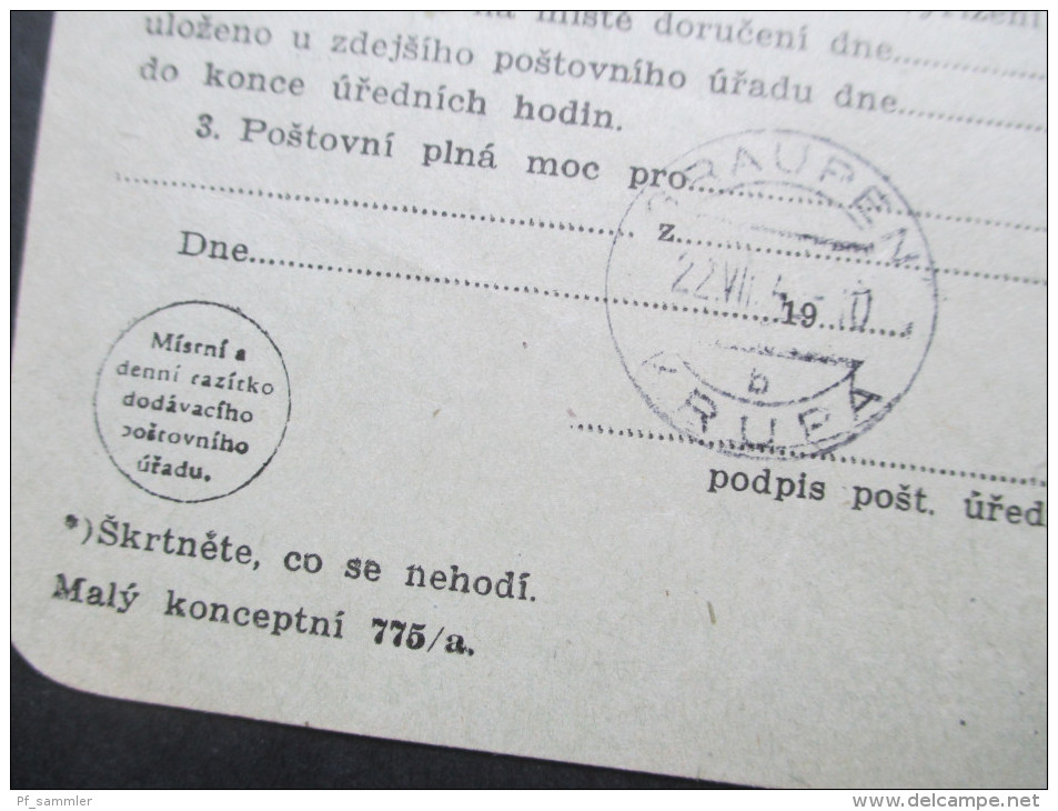 DR / Böhmen Und Mähren 1942 Frankierter Steuerbescheid / Steueramt In Rakonitz. Eckrandstück Nr. 7 Plattennummer 3-41 - Covers & Documents