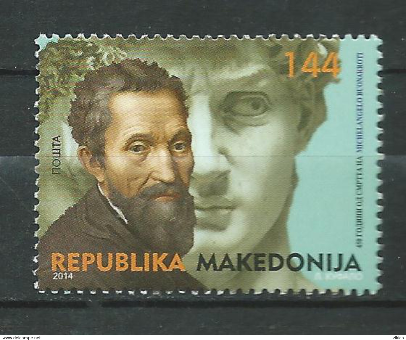 Macedonia.2014 The 450th Anniversary Of The Death Of Michelangelo, 1475-1564.Italy,Art,Paintings,Statues,MNH - North Macedonia