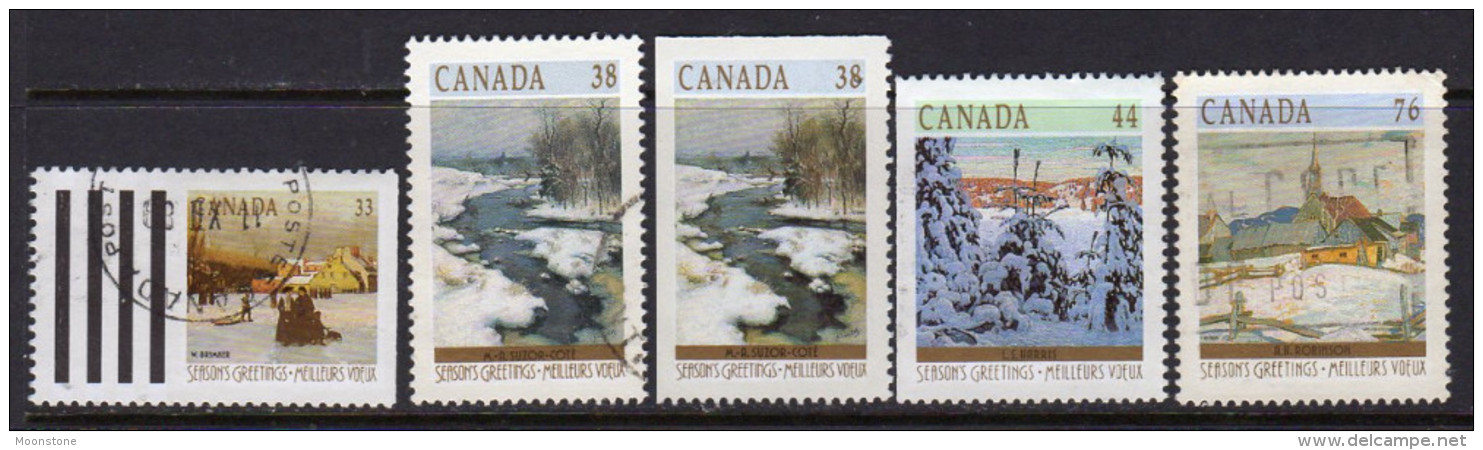 Canada 1989 Christmas Set Of 5, Used (SG1342-5) - Used Stamps