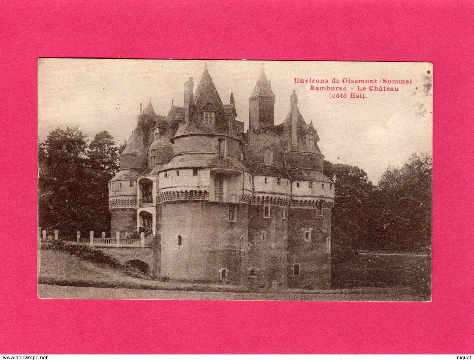 Environs De OISEMONT, Rambures, Le Château, Côté Est, (A. Breger), 80 Somme. - Oisemont