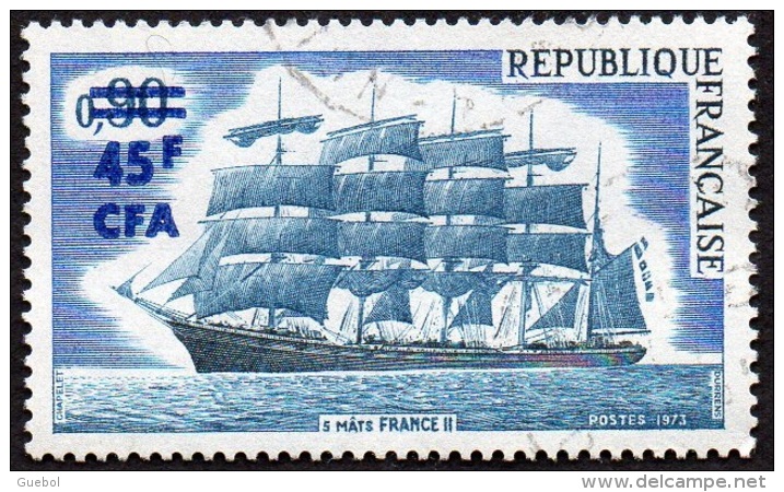 Réunion Obl. N° 415 - Voilier 5 Mâts France II - Oblitérés