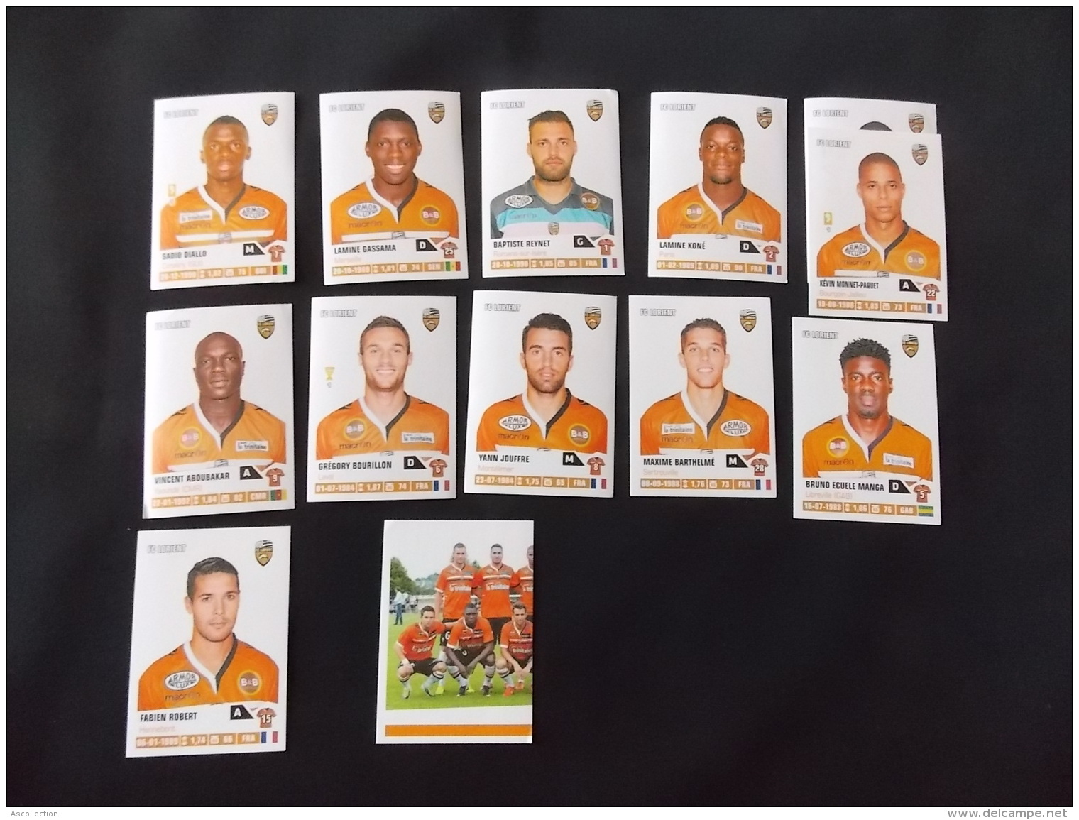 Panini Foot 2013 14 Lot De 13 Stickers FC Lorient - Edition Française