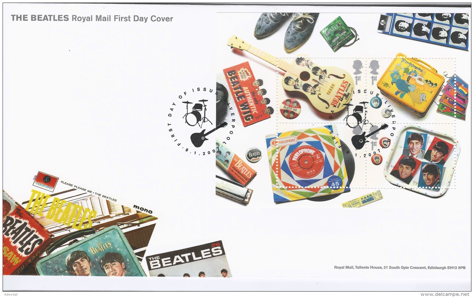 GREAT BRITAIN 2007 THE BEATLES 2420a-d, 2421-26 FIRST DAY COVERS  VALUE $14.60 - 2001-2010 Decimal Issues