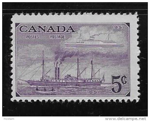 CANADA 1951 # 312   Fine,  STAMPS CENTENARY: STEAMSHIP 1851 & 1951  MNH Bateau A Vapeur - Ungebraucht