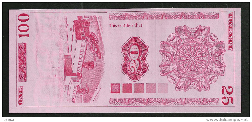 Test Note "CANADA 1-20-25-100 Units" Testnote, Typ A,, Red, Eins. Druck, INTAGLIO, RRR, UNC, Wm + Silverstriip - Canada