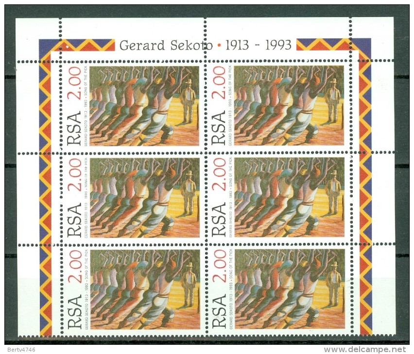 RSA  1996   Mi. 6 X 999 / 1000** Gerard Sekoto  MNH (2 Scans) - Nuevos