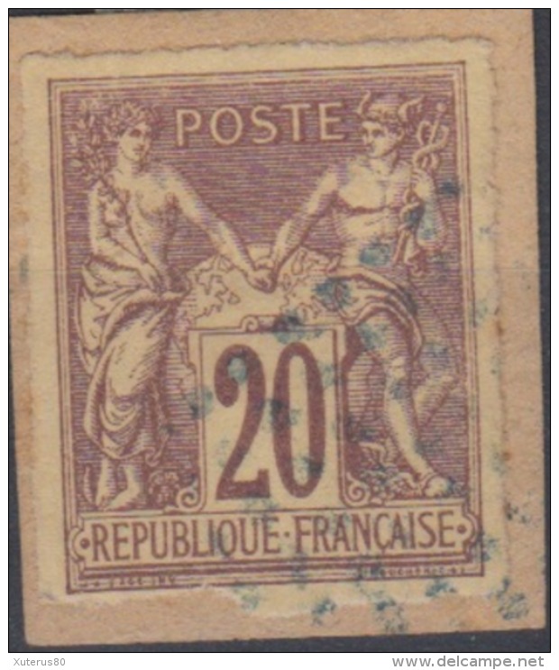 #106# COLONIES GENERALES N° 34 Oblitéré Losange De Points Bleus (Réunion) - Sage