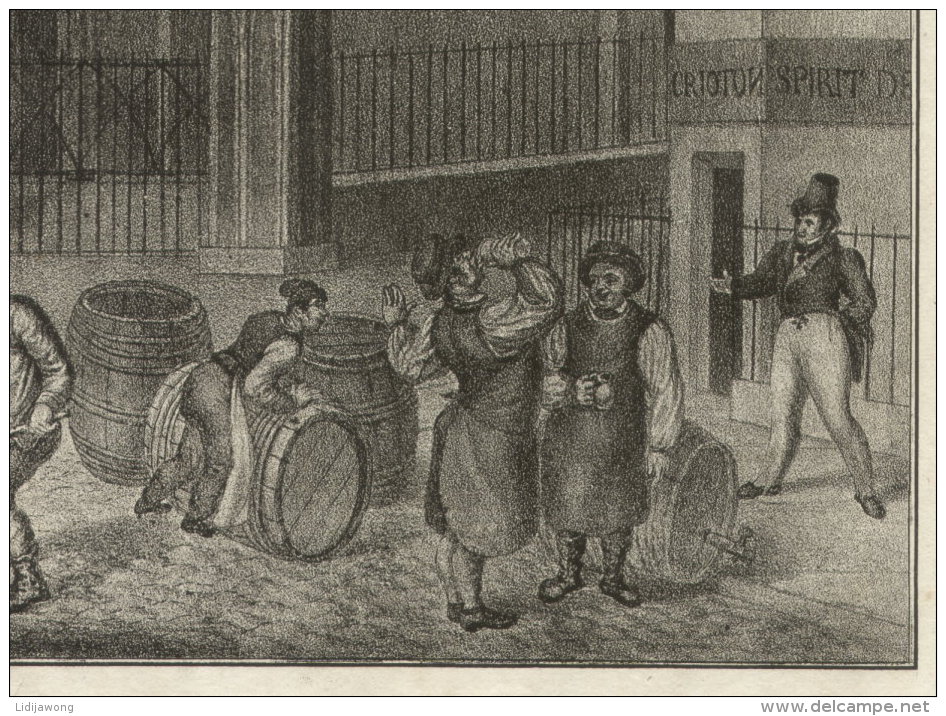 LONDON - ORIGINAL ENGRAVING ETCHING 1833 - Karlsruher Unterhaltungs-Blatt - Grossdrucke