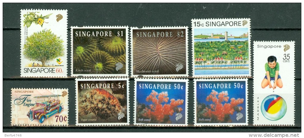 Singapore  1994-1996  9 Stamps  MNH - Singapour (1959-...)